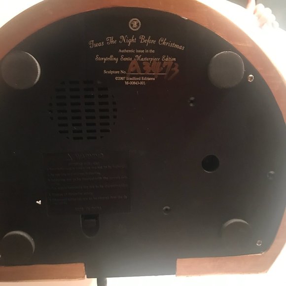 Thomas Kinkade Twas The Night Before Christmas Tabletop Santa Figure Bradford - Picture 12 of 13